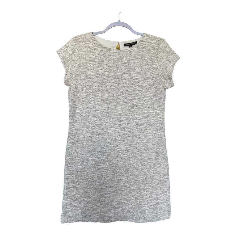 Banana Republic Shift Dress Womens Midi Shift Dress Short Sleeve Gray Size 6